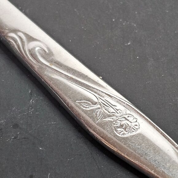 Utica UTI-1 Rose Scroll Cut Co Stainless Flatware Set of 10 Asst Forks Knives - Picture 3 of 4